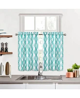 Caromio Geometric Print Kitchen Tier Curtain Pair