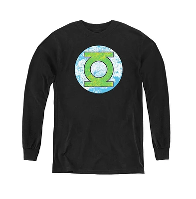 Dc Comics Boys Youth Gl Neon Distress Logo Long Sleeve Sweatshirts