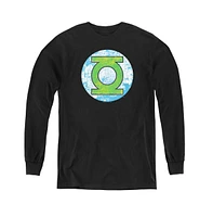 Dc Comics Boys Youth Gl Neon Distress Logo Long Sleeve Sweatshirts