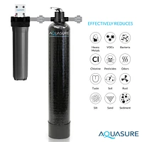 Aquasure Signature Elite 72,000 Grains Whole House Water Treatment System with 75 Gpd Ro Reverse Osmosis Filtration for 4-6+ bathrooms (As-SE2000A)