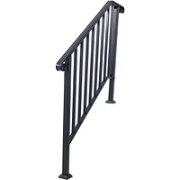 Streamdale Furniture 3-Step Handrail Durable Steel with Powder Coating and Easy Installation