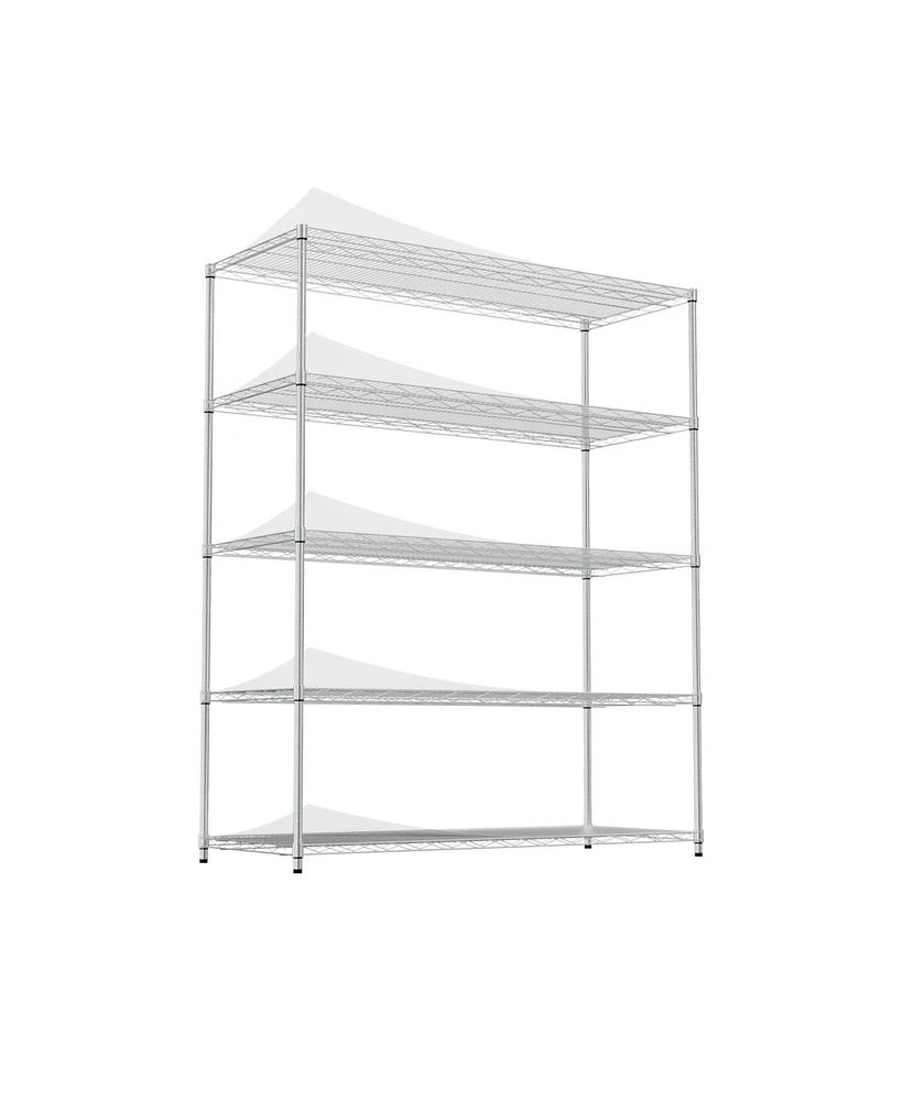 Simplie Fun Adjustable and Mobile 5-Tier Shelving Unit for Warehouses and More