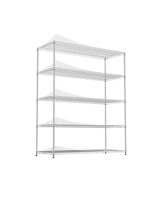 Streamdale Furniture Adjustable and Mobile 5-Tier Shelving Unit for Warehouses and More