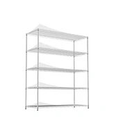 Streamdale Furniture Adjustable and Mobile 5-Tier Shelving Unit for Warehouses and More