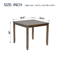 Streamdale Furniture Elegant Solid Wood Dining Table with Spacious Tabletop and Sturdy Solid Wood Legs, Table Only