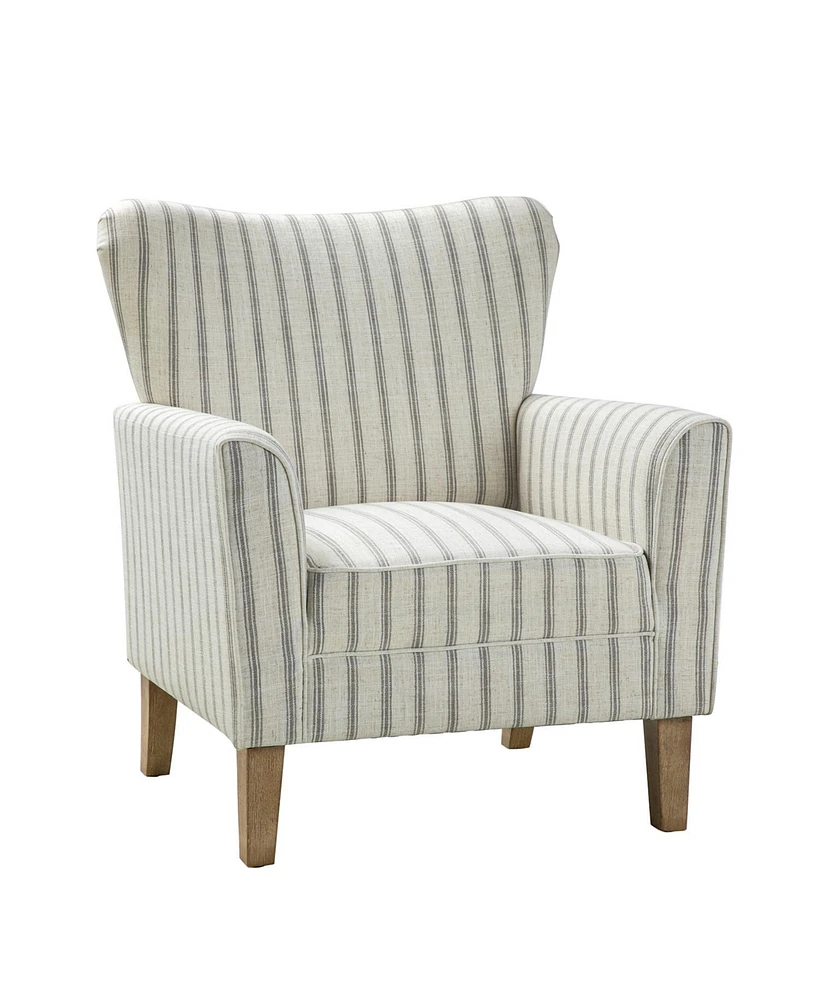 Upholstered Warren Armchair with Solid Wood Legs