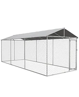 PawHut 19.7' x 7.5' x 4.9' Outdoor Dog Kennel W/ Waterproof Roof