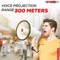 5Core Megaphone Bullhorn Speaker 50W Bull Horn Cheer Megafono 300 Meter