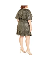 City Chic Plus Frida Sparkle Dress