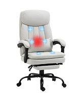 Vinsetto Reclining Vibration Massage Office Chair with Heat, Pillow