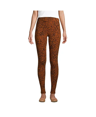 Lands' End Petite Starfish Mid Rise Knit Leggings