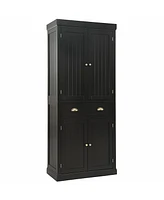 Sugift Traditional Freestanding Storage Cabinet with Adjustable Shelves and Drawer