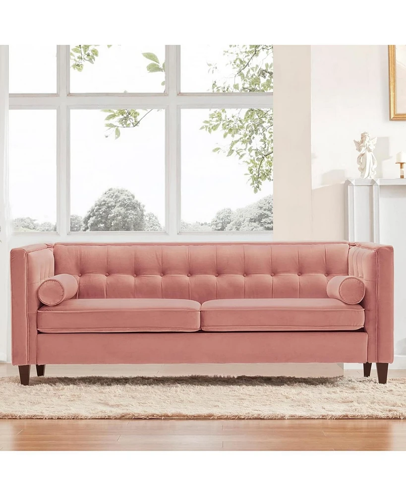 Simplie Fun Mid-Century Velvet Sofa Chic Style, Effortless Comfort