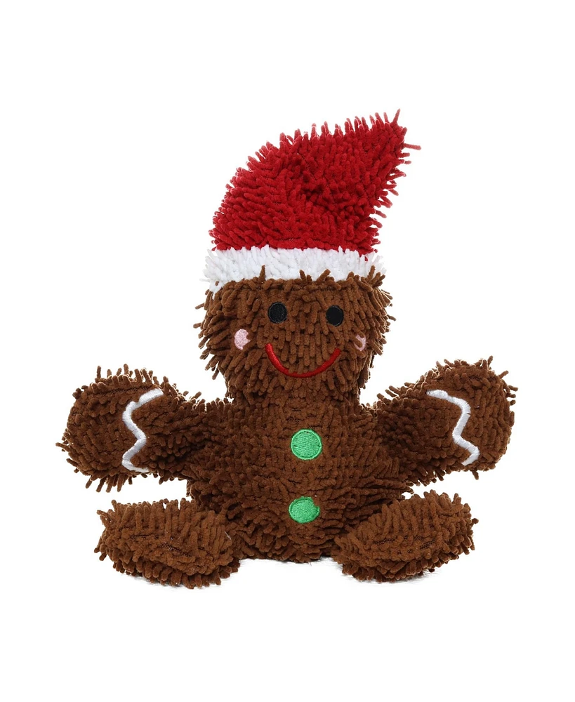 Mighty Microfiber Ball Med Gingerbread Man, Christmas Dog Toy