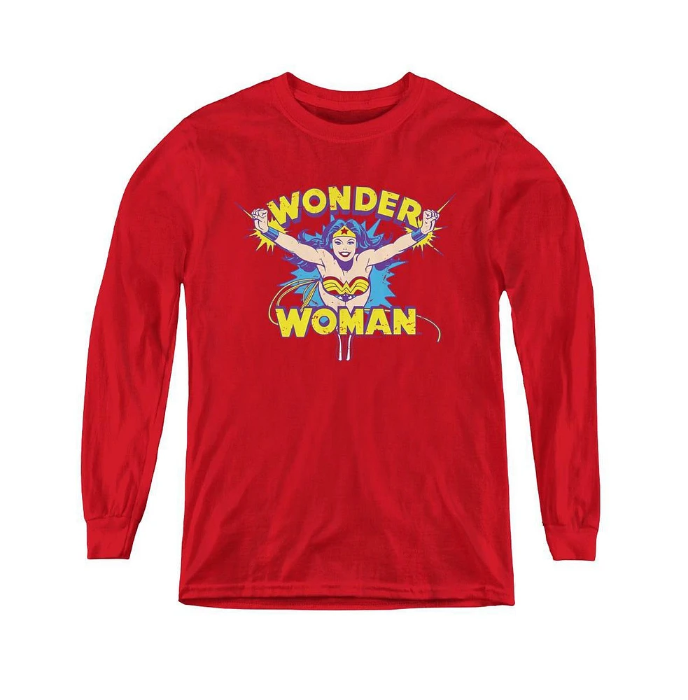 Dc Comics Boys Youth Flying Through Long Sleeve Sweatshirts