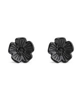 Coach Women's Faux Stone Signature Tea Rose Stud Earrings