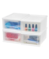 Iris Usa 7 Qt. Small Plastic Stacking Drawer, Stackable Storage Organizer Unit with Sliding Drawer for Bedroom Kitchen Under Sink Pantry Craft Room Do