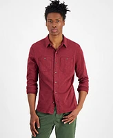 Sun + Stone Men's Regular-Fit Button-Down Knit Shirt, Created for Macy's