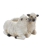 Slickblue Rustic Sheep Couple Planters Set Adorable Home Garden Decor