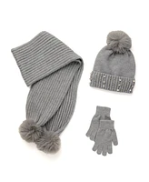 InMocean Big Girls Hat, Glove, Scarf, 3 piece set