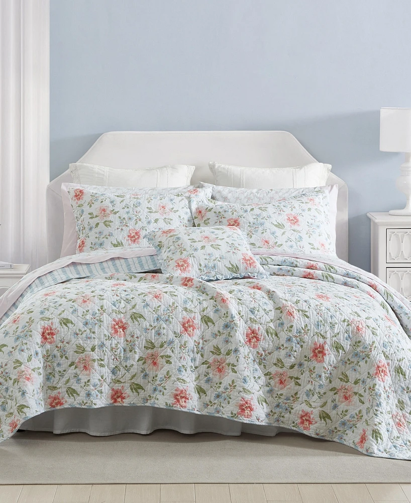 Laura Ashley Emilie Reversible Piece Quilt Set