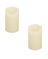 Slickblue Led Designer Melted Wax Candle with Remote (Set of 2)