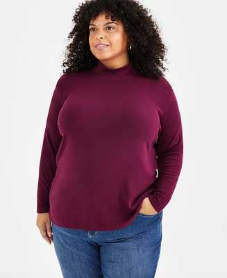 Style & Co Plus Mock-Neck Top, Created for Macy's