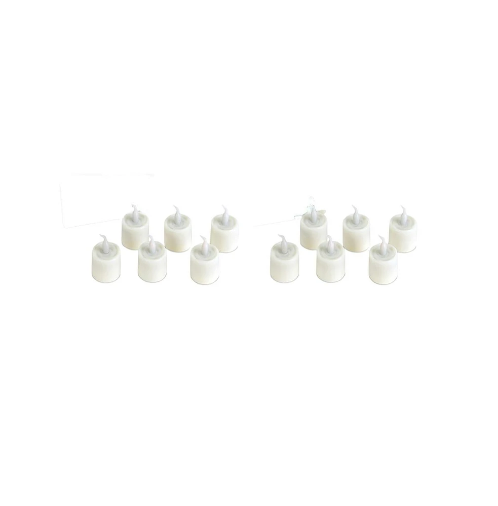 Slickblue Led Flicketing Tea Light Candle (Set of 12)