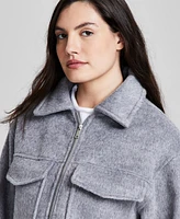 And Now This Women's Collared Zip-Front Shacket, Created for Macy's