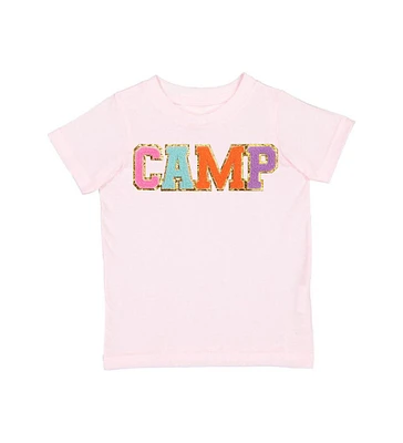 Sweet Wink Little and Big Girls Camp Patch Short Sleeve T-Shirt