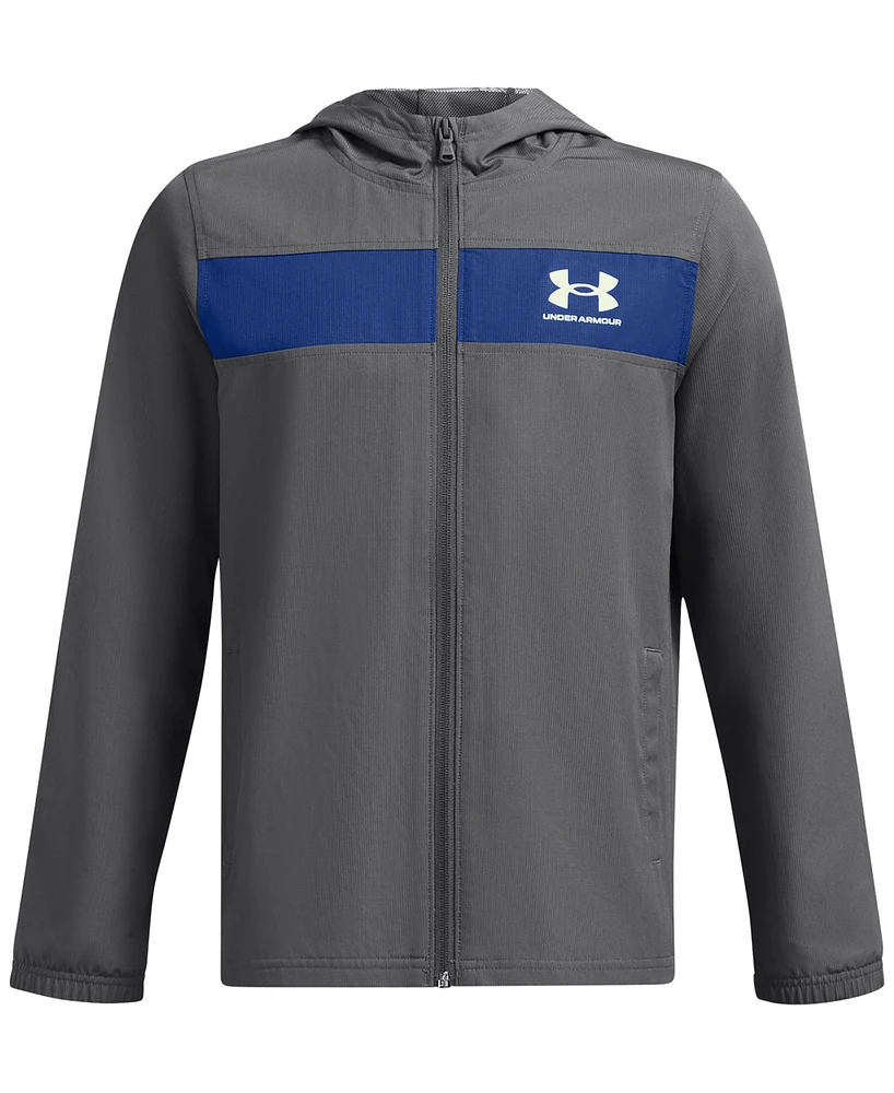 Under Armour Big Boys Sportstyle Full-Zip Hooded Windbreaker