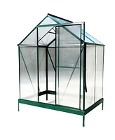 Streamdale Furniture Premium Aluminum Greenhouse, Polycarbonate Panels, Sliding Door