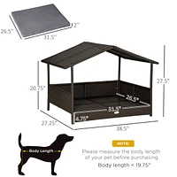 Streamdale Furniture Durable Outdoor Dog Bed with Cozy Cushion and Canopy