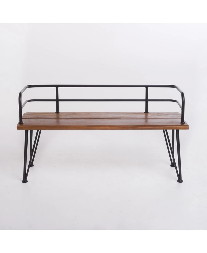 Simplie Fun Acacia Wood Bench Rustic Charm Meets Modern Style