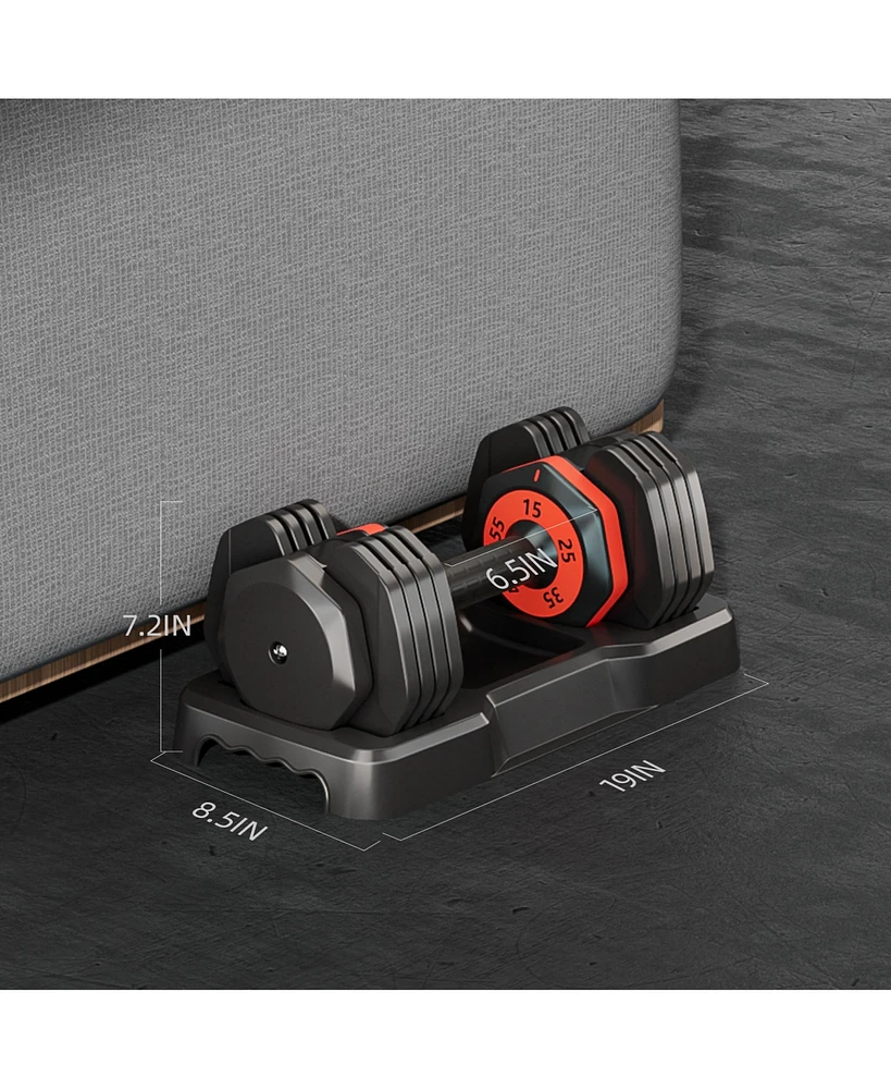 Simplie Fun 5-in-1 Adjustable Dumbbells Ultimate Space-Saving Home Gym