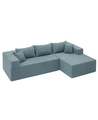 Simplie Fun Elegant Minimalist Modular Sofa Combo with Pillows