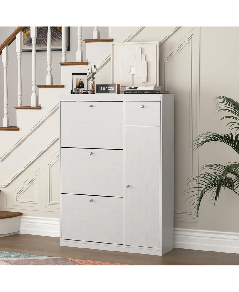 Streamdale Furniture Modern and Compact Shoe Cabinet Sleek Design, Ample Storage, Adjustable Shelves