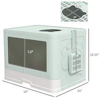 Streamdale Furniture Innovative Front-Entry Top-Exit Litter Box with Anti-Tracking Design