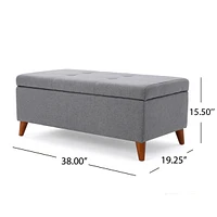 Stylish Lift-Top Storage Ottoman for Home Organization