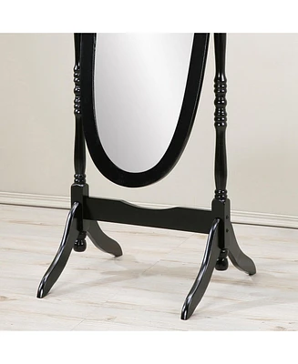 Streamdale Furniture Traditional Queen Anna Style Wood Floor Cheval Mirror