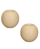 Slickblue Led Round Candle with Moving Flame and Remote (Set of 2)