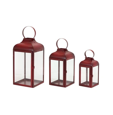 Slickblue Modern Metal Lantern (Set of 3)