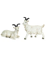 Slickblue Rustic Mountain Goat Figurine (Set of 2)