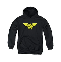 Dc Comics Boys Youth Wonder Woman Logo Pull Over Hoodie / Hooded Sweatshirt