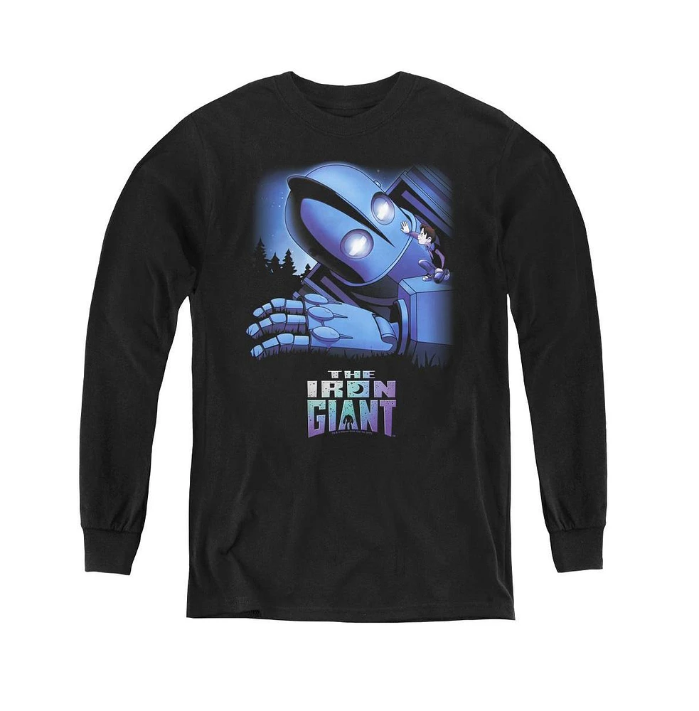 Iron Giant Boys Youth And Hogarth Long Sleeve Sweatshirts