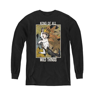 Where The Wild Things Are Boys Youth King Of All Long Sleeve Sweatshirts