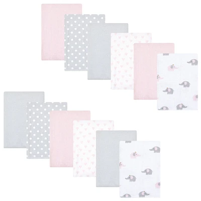 Hudson Baby Infant Cotton Flannel Burp Cloths Bundle