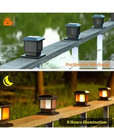 Maggift 2 Pack Solar Flame Post Lights