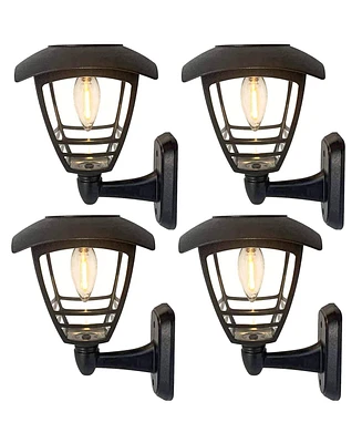 Maggift Solar Powered Wall Lantern, 10 Lumen Led - 4 Pack