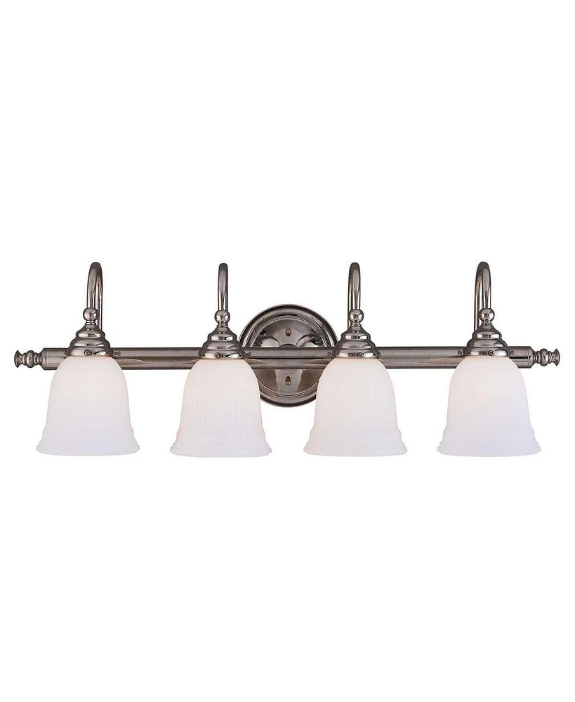 Savoy House Modern Chrome 4-Light Bath Vanity Light Fixture